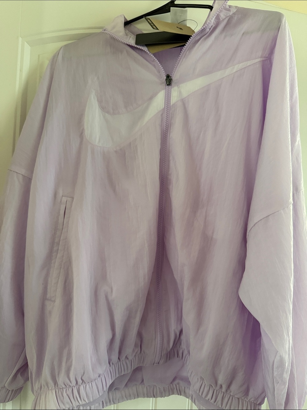 Nike Lavender Swoosh Bomber Jacket - Women's Light Purple